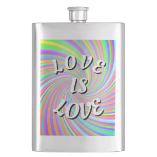 Love Is Love Pride Hip Flask