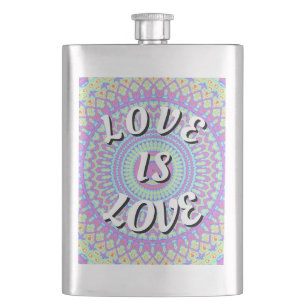 Love Is Love Pride Hip Flask