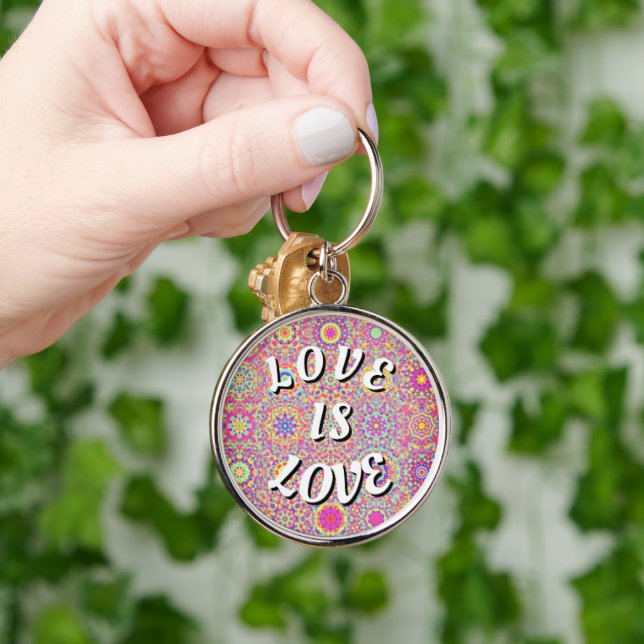 Love Is Love Pride Keychain (Hand)