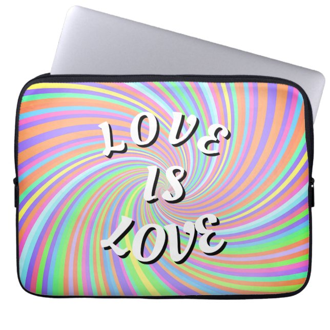 Love Is Love Pride Laptop Sleeve (Front)