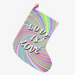 Love Is Love Pride Large Christmas Stocking