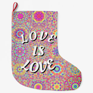 Love Is Love Pride Large Christmas Stocking
