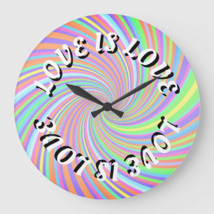Love Is Love Pride Large Clock
