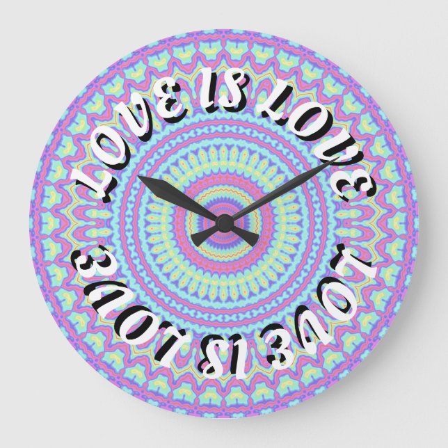 Love Is Love Pride Large Clock (Front)