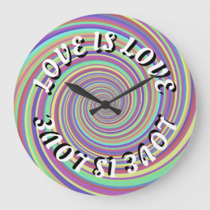 Love Is Love Pride Large Clock