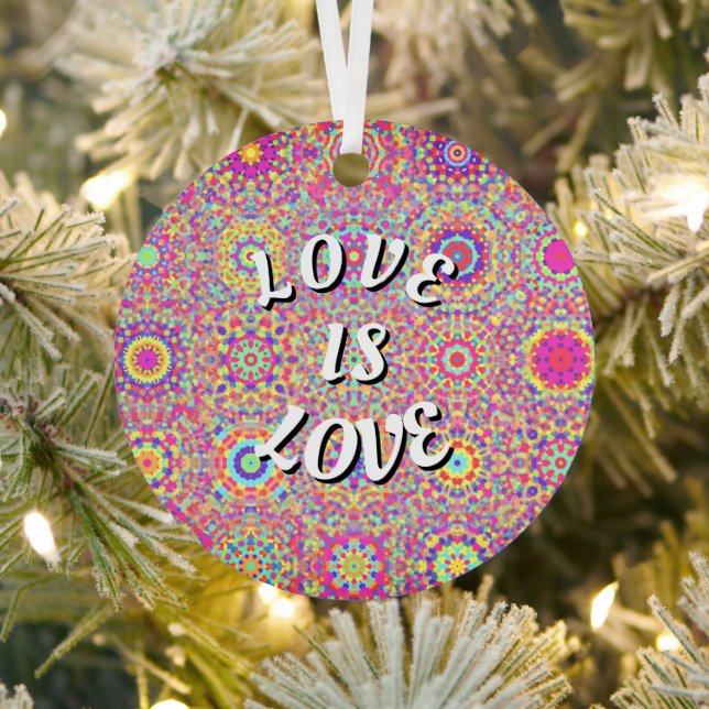 Love Is Love Pride Metal Tree Decoration (Insitu)