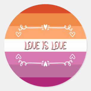 Love is Love Pride Month Classic Round Sticker