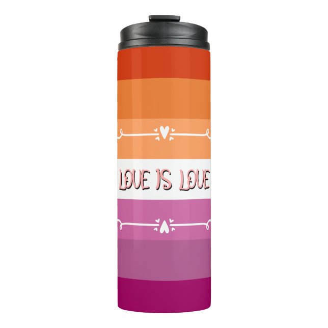 Love is Love Pride Month Thermal Tumbler (Front)