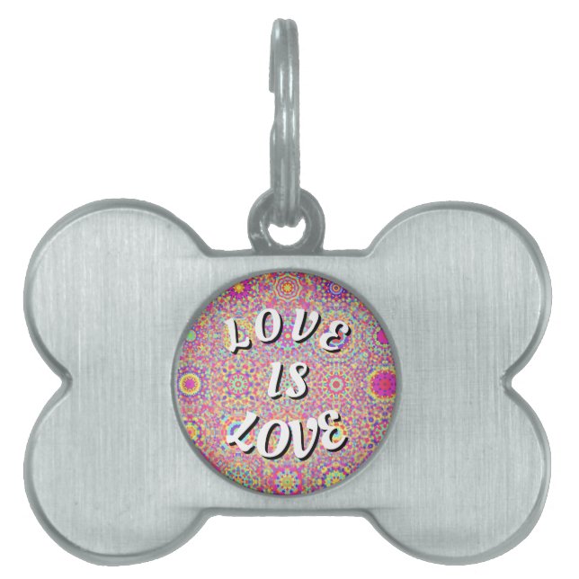 Love Is Love Pride Pet ID Tag (Front)
