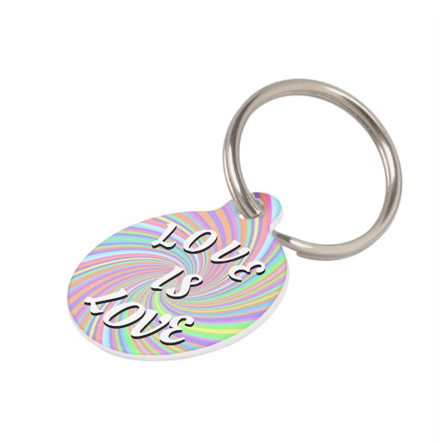 Love Is Love Pride Pet Tag (Side)