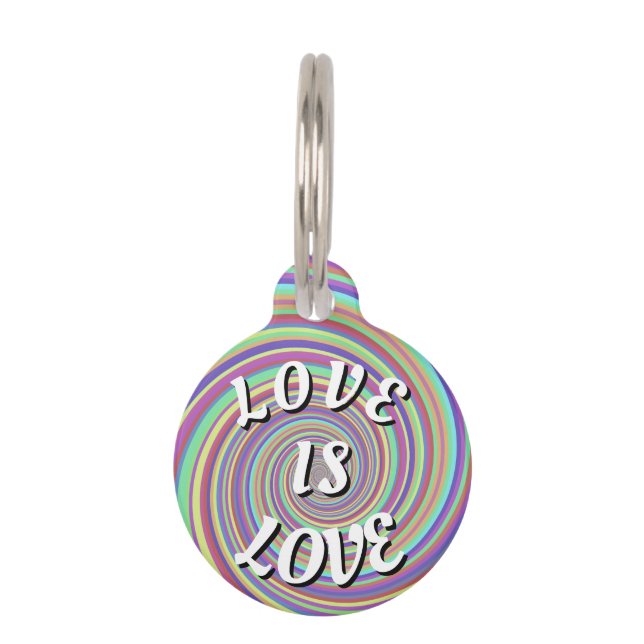 Love Is Love Pride Pet Tag (Front)
