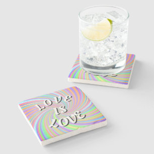 Love Is Love Pride Stone Coaster