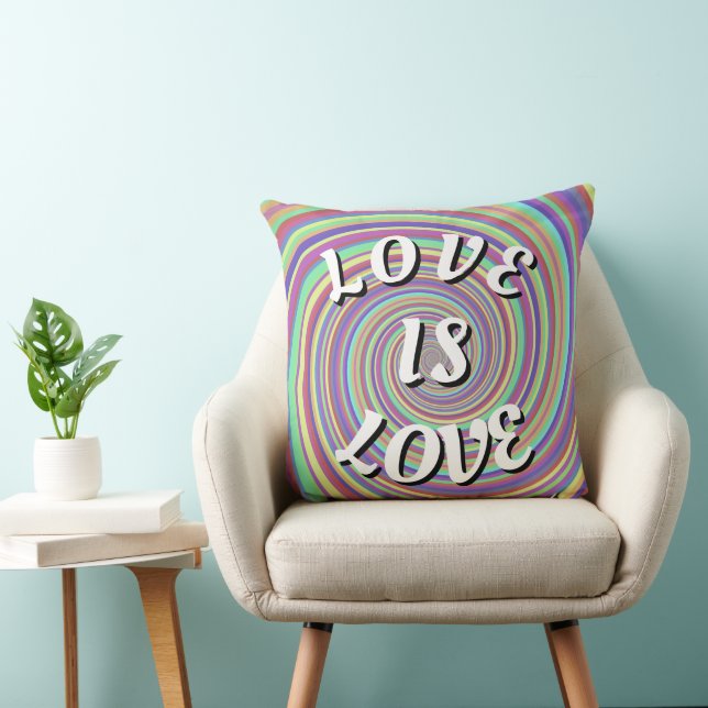 Love Is Love Pride Throw Pillow (Chair)