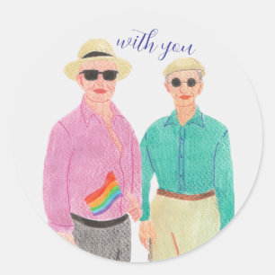 Love is Love Pride Valentine's Day Classic Round Sticker
