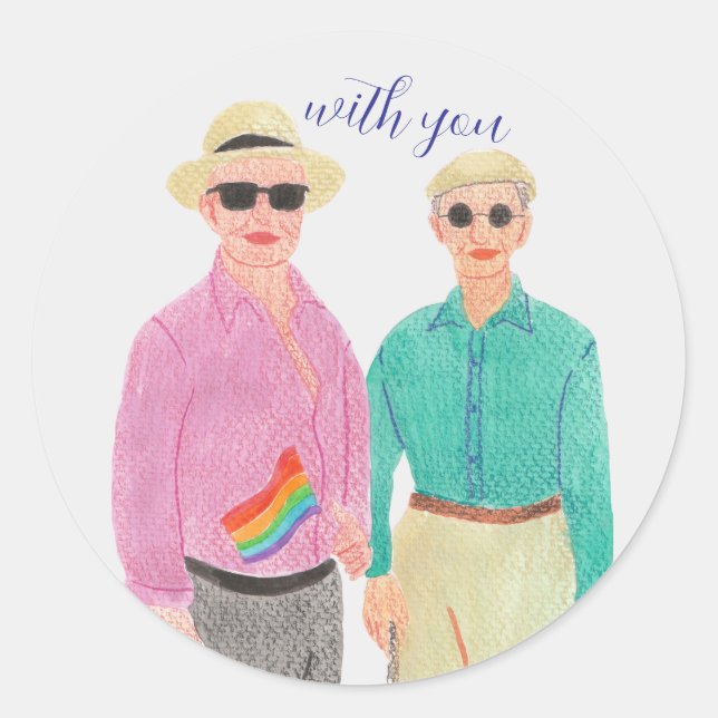Love is Love Pride Valentine's Day Classic Round Sticker (Front)
