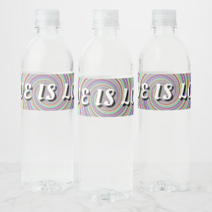 Love Is Love Pride Water Bottle Label