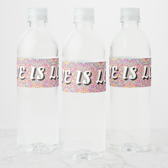 Love Is Love Pride Water Bottle Label (Bottles)