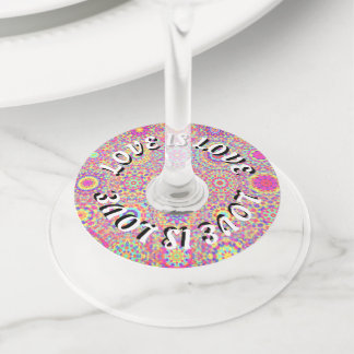 Love Is Love Pride Wine Glass Tag