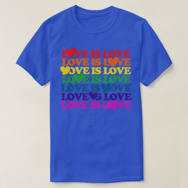 Love is Love Rainbow2 T-Shirt (Design Front)