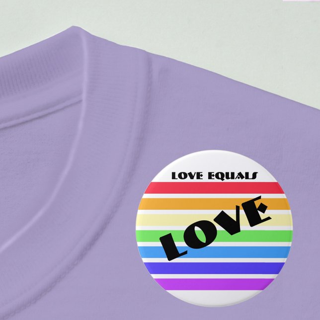 Love is Love Rainbow Flag Stripes 7.5 Cm Round Badge (Creator Uploaded)