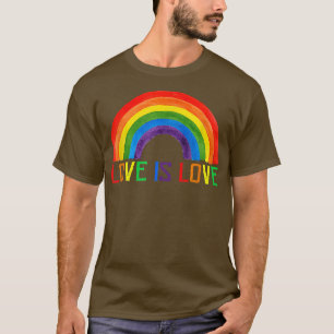 Love Is Love Rainbow LGBT Gay Lesbian Biseual Prid T-Shirt