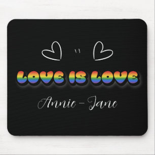 Love is Love Rainbow LGBTQ Mousepad