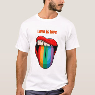 Love Is Love Rainbow Lips Men’s Pride T-Shirt