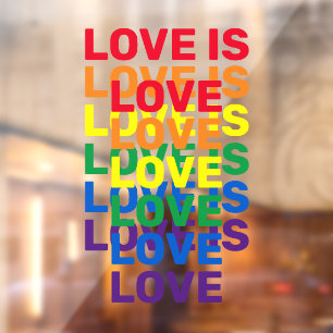 Love is love rainbow modern typography pattern