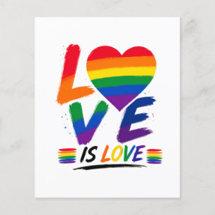 Love Is Love – Rainbow Pride Brush Design Flyer