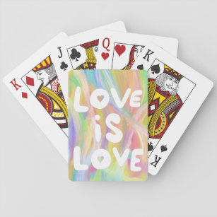 LOVE IS LOVE Rainbow Pride Colourful Fun Playing Cards