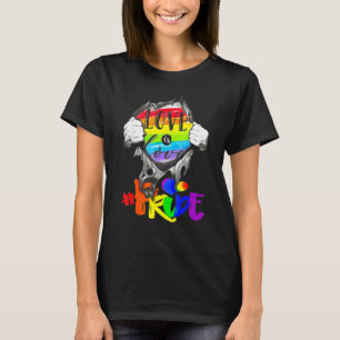 Love Is Love Rainbow Ripping Open Inside Lgbt Flag T-Shirt