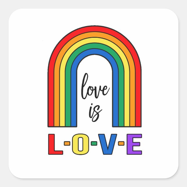 Love is love rainbow stickers (Front)