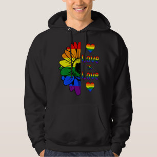 Love Is Love Rainbow Sunflower Lgbt Gay Lesbian Pr Hoodie