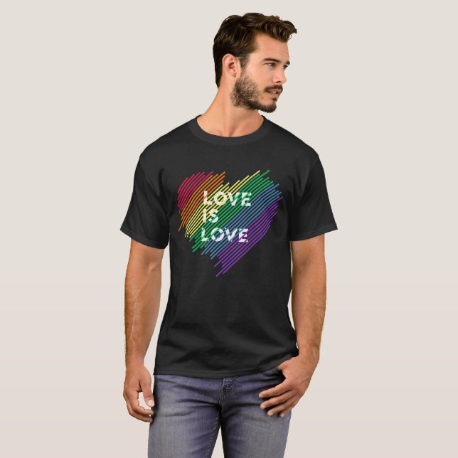 Love Is Love Rainbow T-Shirt (Front Full)