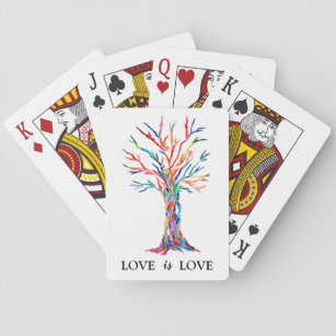 Love is Love Rainbow Tree Playing Cards
