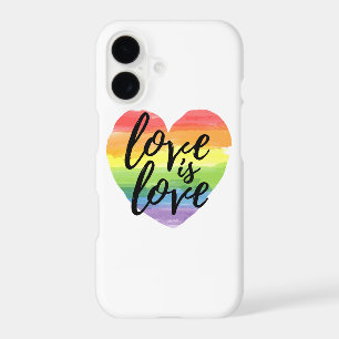 Love is Love Rainbow Watercolor Heart