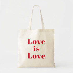 "Love is Love" red letters Tote Bag