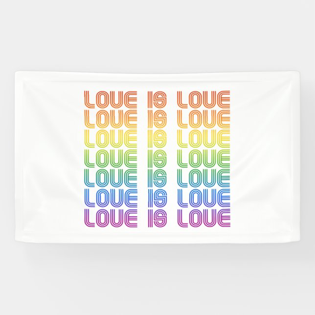 Love is Love Retro Banner (Horizontal)