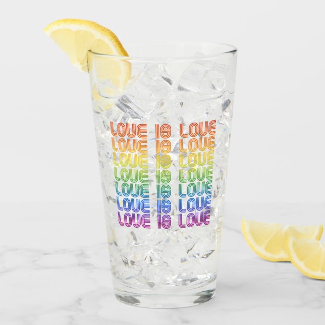 Love is Love Retro Glass (Front Ice)