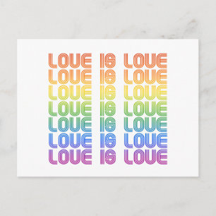 Love is Love Retro Postcard
