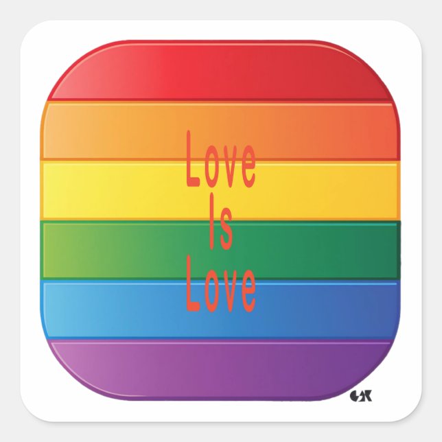 Love Is Love Square Sticker (Front)