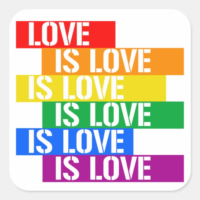 Love is Love Square Sticker (Front)