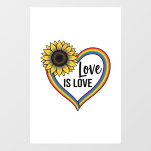 Love Is Love Sunflower Heart Vintage Vector Shirt_
