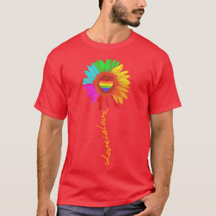 Love Is Love T Daisy Lesbian Gay Pride Rainbow LGB T-Shirt
