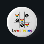 Love Is Love Tic Tac Toe Rainbow Pride Flag LGBTQ  6 Cm Round Badge<br><div class="desc">Show your pride with this colorful tic-tac-toe Lgbtq button pin,  it's perfect for backpacks,  jackets,  hats,  tote bag. Wear it at Pride events ,  parades or  as an everyday symbol of love and support for the LGBTQ community.</div>