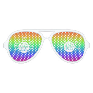 Love is Love Typography Gay Pride LGBT Rainbow Aviator Sunglasses