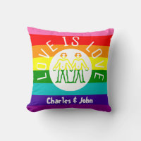 Love is Love Typography Gay Pride LGBT Rainbow