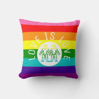 Love is Love Typography Gay Pride LGBT Rainbow