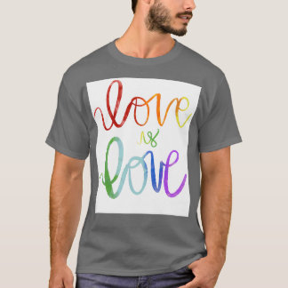 Love is Love V2 Watercolor Rainbow T-Shirt