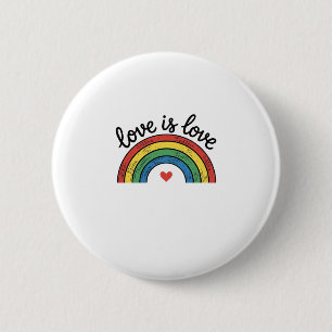Love Is Love Vintage Rainbow Heart Shirt Design_1 6 Cm Round Badge